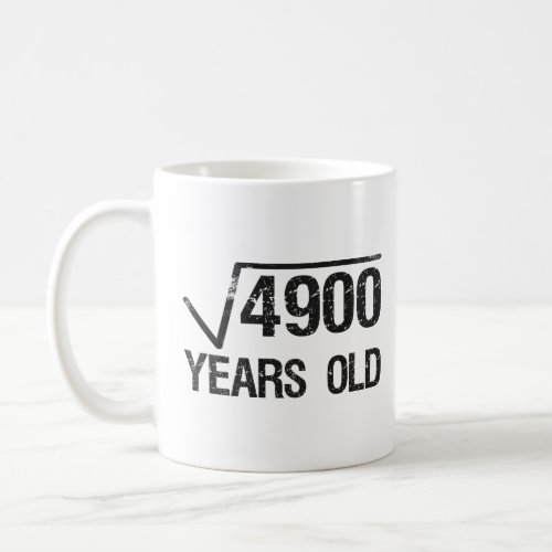 Funny Math Problem Square Root of 4900 Equal 70th  Coffee Mug