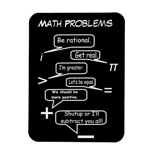 Funny Math Problems Magnet (Vertical)