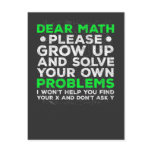 Funny Math Problems School Mathematics Struggle Postcard Funny Math Problems School Mathematics Struggle Postcard