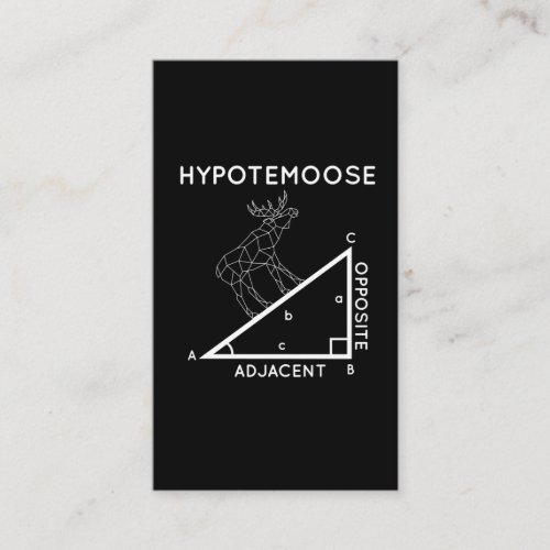 Funny Math Pun Moose Hypotenuse Mathematician Business Card