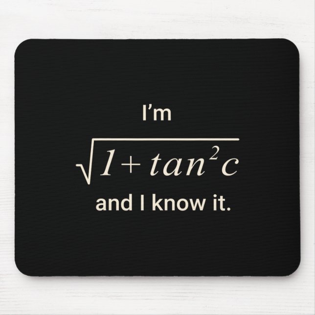 Funny Math Pun Tee – I M Sec C Trigonometry Teache Mouse Pad (Front)