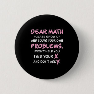 Funny Math Quote Button