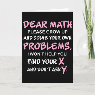 Funny Math Quote Card