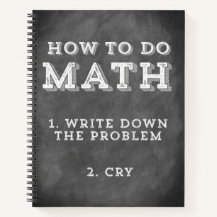 Funny Math Quote Chalkboard Notebook for Teens