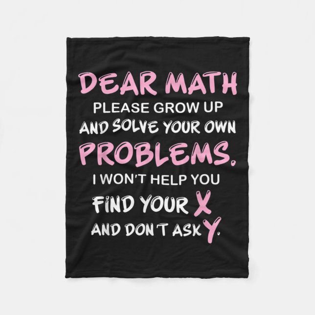Funny Math Quote  Fleece Blanket (Front)