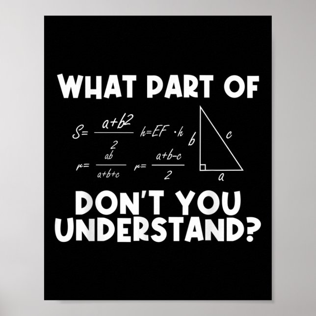 Funny Math Quote Mathematics Dear Math Teacher Sol Poster (Front)