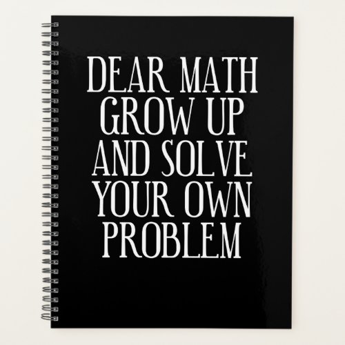 Funny Math Saying Planner