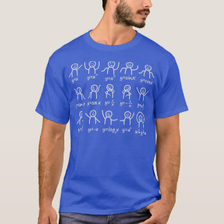 Funny Math Stick Figures humor design Math lover S T-Shirt