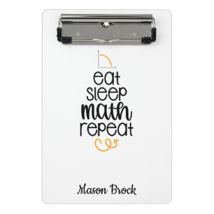 Funny math student personalized school gift mini clipboard