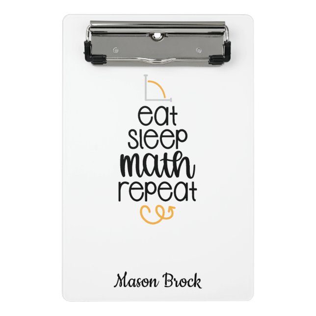 Funny math student personalized school gift mini clipboard (Front)