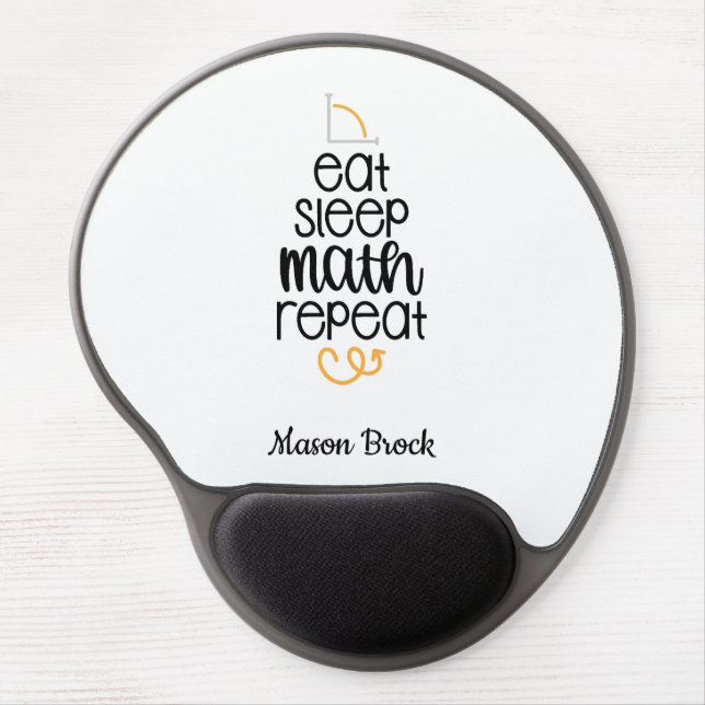 Funny math student school personalized gift gel mouse pad (Front)