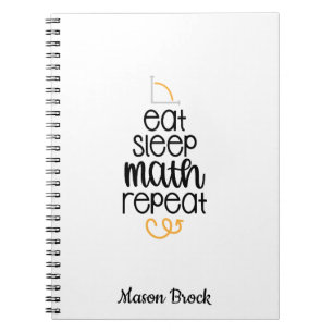Funny math student school personalized gift notebook