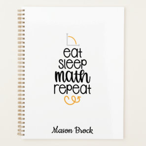 Funny math student school personalized gift planner