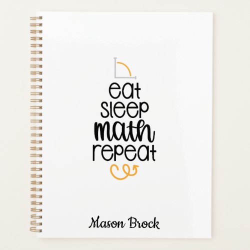 Funny math student school personalized gift planner