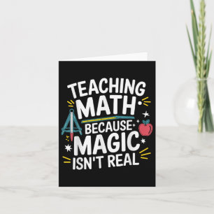 Funny Math Teacher Algebra Lover Back To School  Card