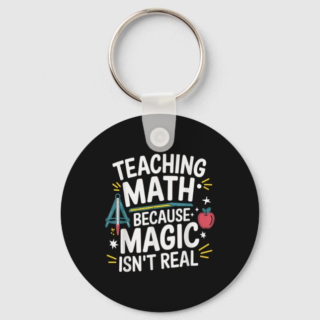 Funny Math Teacher Algebra Lover Back To School  Keychain (Front)