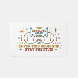 Funny Math Teacher Area Rug - The Absolute Value Z