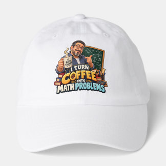 Funny Math Teacher Coffee Quote Cap