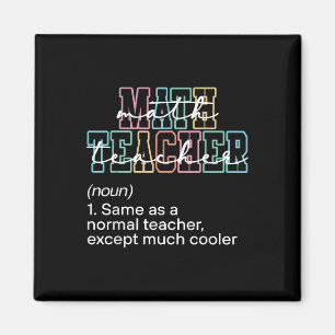 Funny Math Teacher Definition Back To School First Magnet