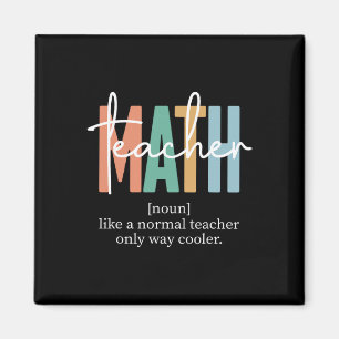 Funny Math Teacher Definition For Women And Men Magnet