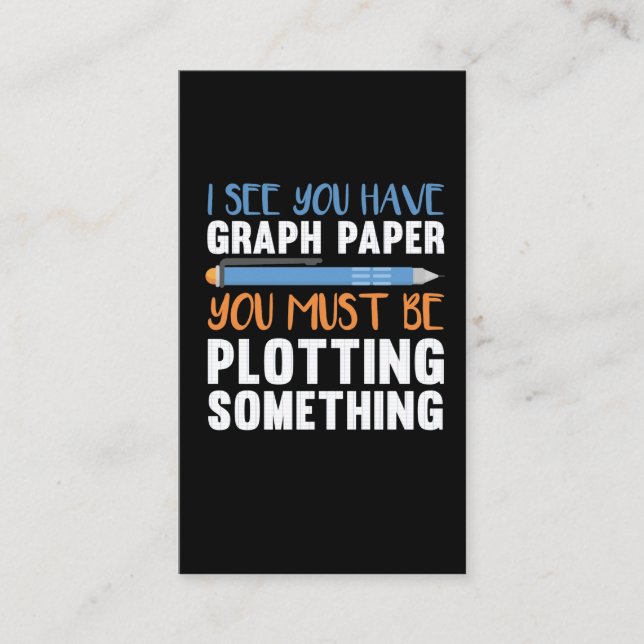 Funny Math Teacher Geometry plotting Humor Business Card (Front)