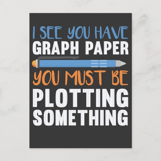 Funny Math Teacher Geometry plotting Humor Postcard (Front)