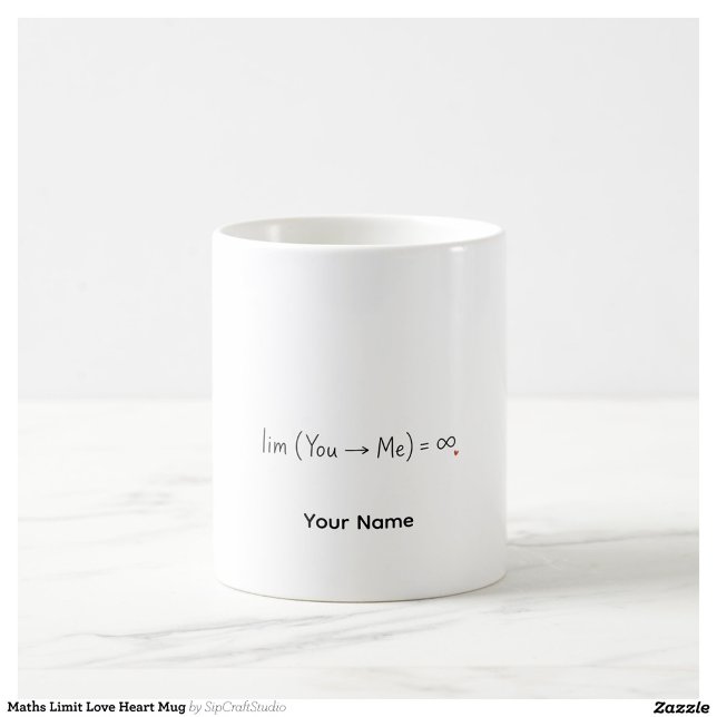 Funny Math Teacher Gift Limit Personalized Mug (Creator Uploaded)