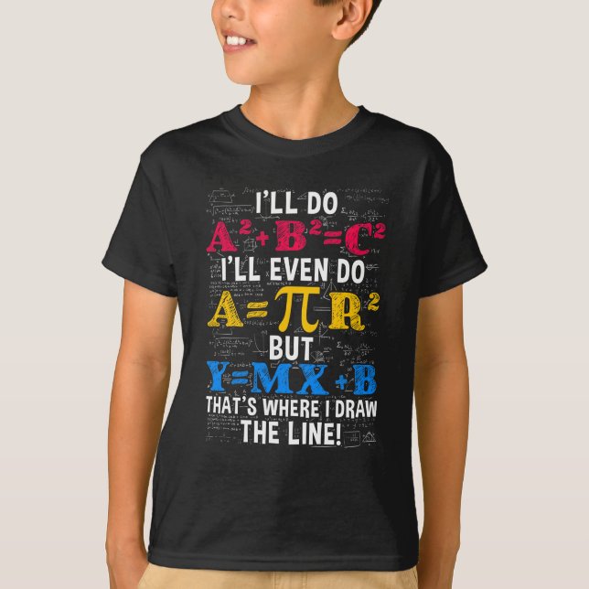 Funny Math Teacher Humor Algebra Mathematics Joke T-Shirt (Front)