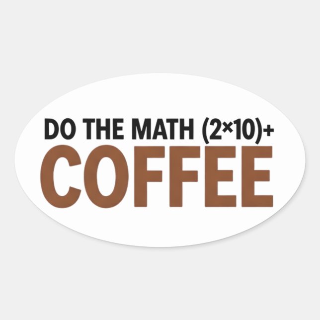 funny Math Teacher Humor Meme Pun Oval Sticker (Front)