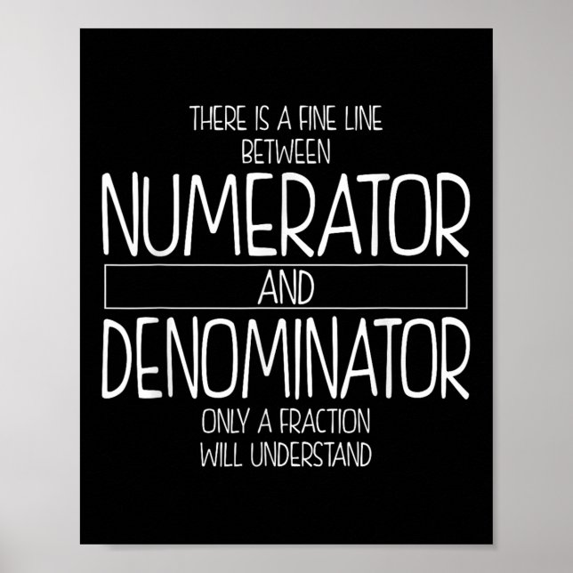 Funny Math Teacher Joke Men Women Fun Best Math Qu Poster (Front)
