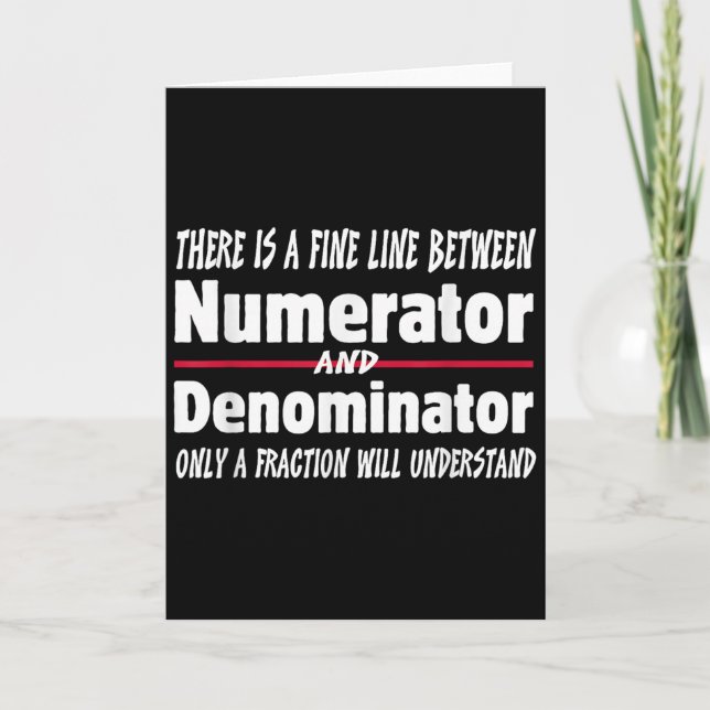 Funny Math Teacher Joke Men Women Fun Student Quot Card (Front)