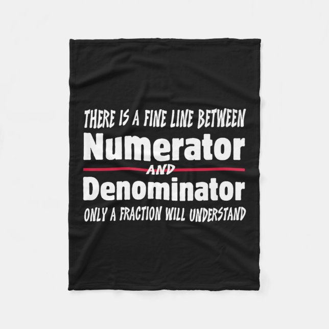 Funny Math Teacher Joke Men Women Fun Student Quot Fleece Blanket (Front)