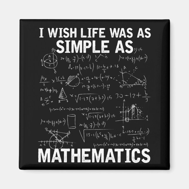 Funny Math Teacher Mathematics Nerd Magnet (Front)