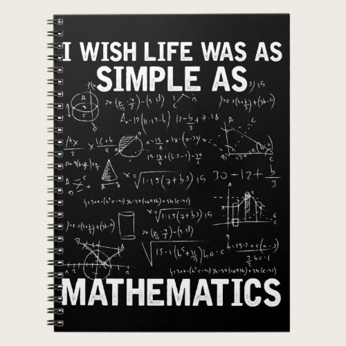 Funny Math Teacher Mathematics Nerd Notebook