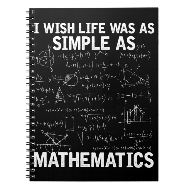 Funny Math Teacher Mathematics Nerd Notebook (Front)