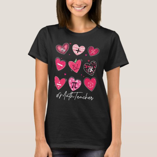 Funny Math Teacher Valentines Day Pi Math Lover O T_Shirt