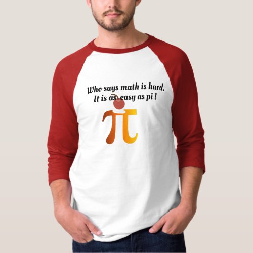 Funny Math Wiz Wordplay Pi Pun As Easy As Pie Pi T_Shirt