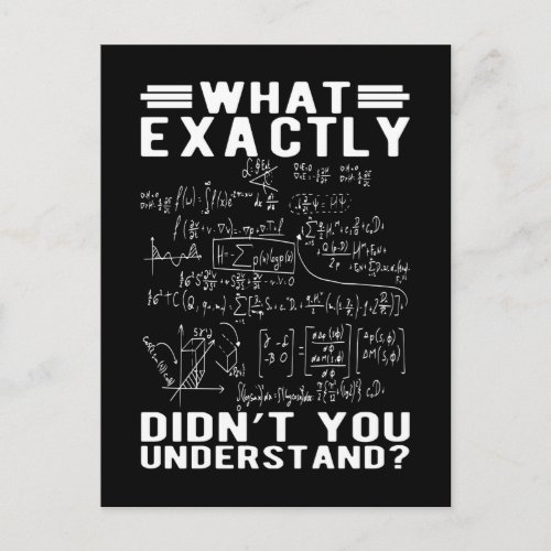 Funny Mathematician Physicis Teacher Science Nerd Postcard