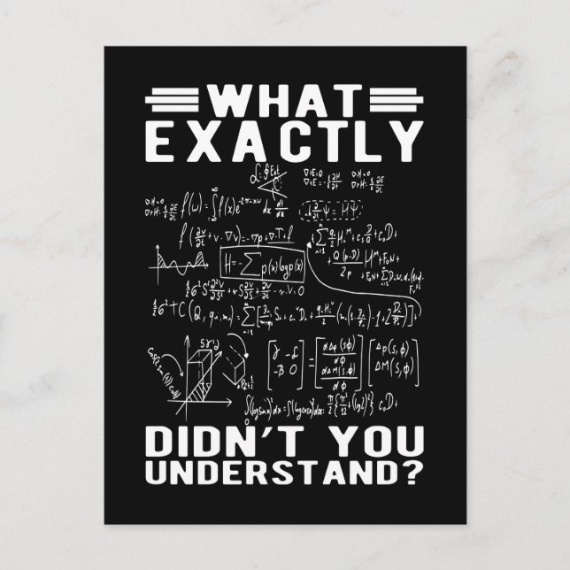Funny Mathematician Physicis Teacher Science Nerd Postcard (Front)