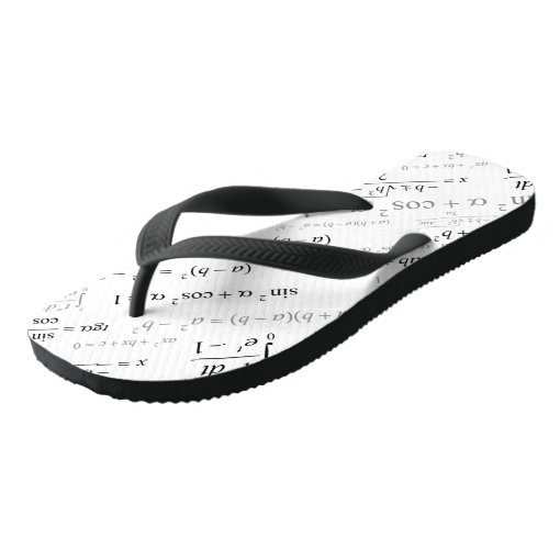 Math Flops Funny Mathematics Formulas Math Geek Flip Flops | Zazzle