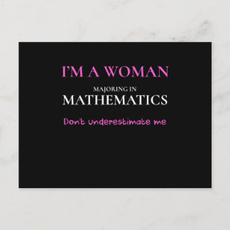 Funny Mathematics Major Gift Women Math Degree Bir Postcard