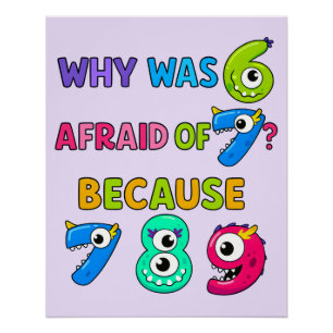Funny Maths Joke Poster for Kids UK Classroom