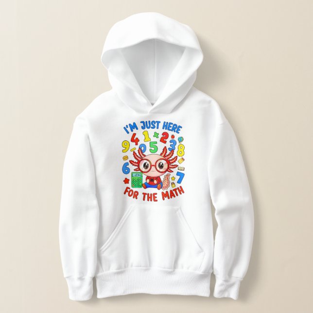 Funny Maths Numbers Joke Cartoon Hoodie Kids UK!! (Laydown)