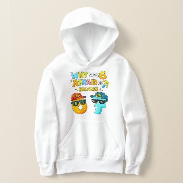 Funny Maths Numbers Joke Hoodie for Kids (Laydown)