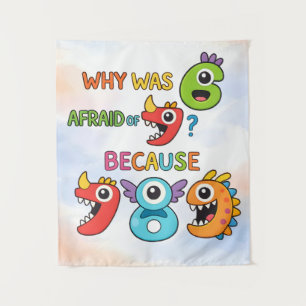 Funny Maths Numbers Joke Poster for Kids Tapestry