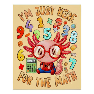 Funny Maths Poster for Kids UK Classroom Wall Art