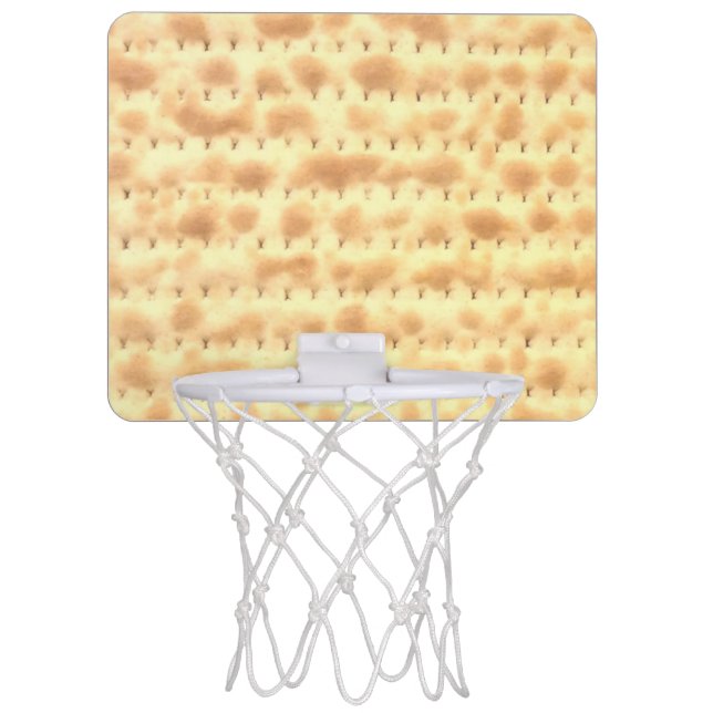 Funny Matzo Passover 4David Mini Basketball Hoop (Front)