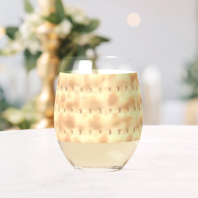 Funny Matzo Passover 4Yael Stemless Wine Glass (Insitu (Wedding))