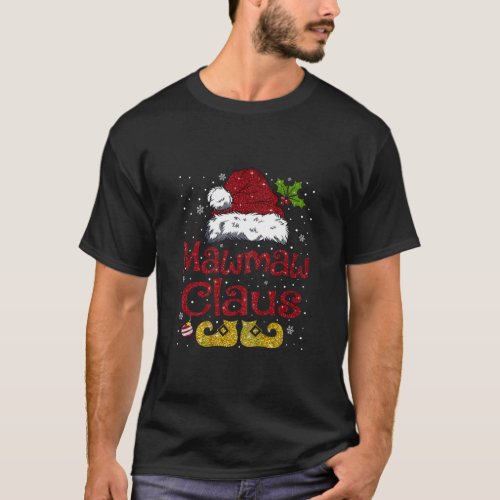 Funny Mawmaw Claus Matching Family Christmas Santa T_Shirt