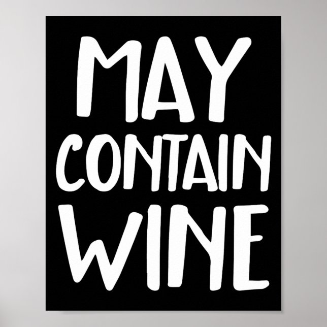 Funny May Contain Wine  Poster (Front)